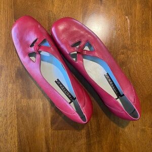Trotters Comfort Red Leather Ballet Flat
